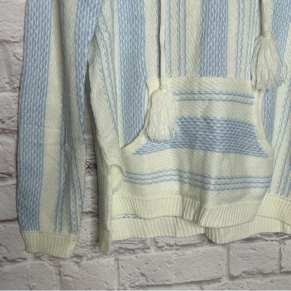 One Grey Day Soft Striped Hooded Pullover Sweater NWT - Picture 7 of 12